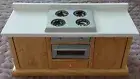 Miniature Dollhouse Kitchen Cupboard, Draws & Stove Pine Timber 1/12th Scale