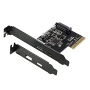 Simplecom EC312v2 PCIe x4 to 2-Port USB 3.2 Gen II 10Gbps USB-C and USB-A Expans