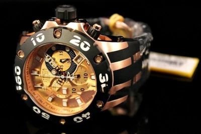 Invicta 0919 Subaqua Reserve Swiss Made Chronograph Rose Dial Watch NEW