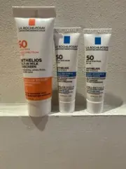 NEW La Roche Posay 3-pack Anthelios SPF 50 & SPF 60 Suncare travel sizes.