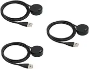 Angoily 3pcs Fenix5 Charging Cable USB Charging Cord USB Cables Charger Accessory USB Data Cable Charging Dock USB y Cable Home USB Cable Portable Charge Cable Black Plastic