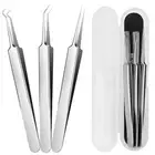 Blackhead Tweezers, Blackhead Extractor, Pimple Popper Tool Kit, 3 in 1 Profe...