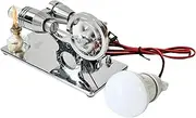 Hot Air Stirling Engine Electricity Generator Motor Model with LED Bulb Dollar Flywheel Design Science Experiment with CNC Aluminum Alloy Base Adults School Office