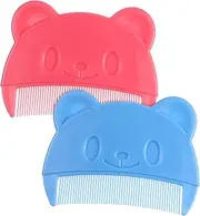 ibasenice 2pcs Comb Grooming Kit Bassinets Hair Comb Scalp Scrubber Comb for Girl Newborn Comb Comb Cradle Cap Hair Wash Brush Dandruff Comb Plastic