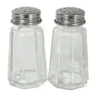 Dishy 7cm Mini Salt & Pepper Shakers in Glass & Stainless Steel RD5076X2