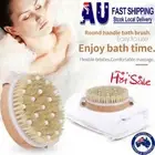 2 In 1 Dry Body Brush Natural Bristle Dead Skin Remover Massage Anti CelluliSW