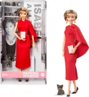 Barbie Inspiring Women Isabel Allende Collectible Doll in Red Dress New Toy Gift