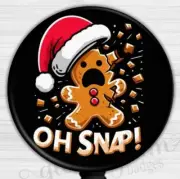 Snap Christmas Cookie Badge Holder, Funny Retractable Badge Reel - GG6670