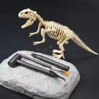 在飛比找樂天市場購物網優惠-恐龍化石霸王龍骨架模型兒童手工diy制作挖寶石男孩考古挖掘玩