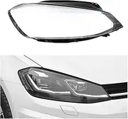 Car Front Headlight Lens Cover Headlamps Lampcover Transparent Lampshades Lamp Shell Compatible For VW Golf 7.5 2018 2019 2020 (Color : L)