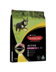 Purina Supercoat Adult Active Beef Pet Food 6.7kg x 1