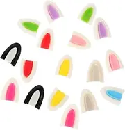 KOMBIUDA Animal Charms 9 Pairs Rabbit Ear Resin Charms for Easter Bunny Craft Phone Case Decor Jewelry Accessory