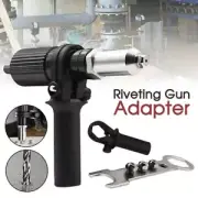 Electric Cordless Pop Rivet Gun Adaptor Drill Nut Riveting Riveter Insert Tool