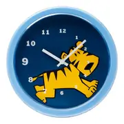 Tik Tok Childrens/Kids Wall Bedroom Round Analog Hanging Tiger Clock Décor 25cm