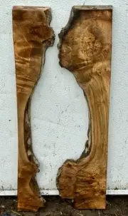 F5 Maple Burl Live Edge Slab 24x12x1 Curly Birds Eye DIY Epoxy River Table 8%mc
