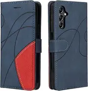 [CXTcase] Samsung Galaxy A25 5G Case, Flip PU Leather Case Samsung Galaxy A25 5G Cover, Fashionable Flip Case Samsung Galaxy A25 5G Mobile Phone Case, Protective Cover, Blue