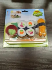 HABA Biofino Sushi Soft Play Food 10 Piece Set with Serving Board and Chopsticks
