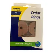 48pcs KORBOND Natural Moth Repellent Aromatic Cedar Rings Protect Clothes 4 Pack