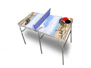 Beach Chair 2 Portable Tennis Ping Pong Folding Table w/Accessories