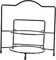 BUGUUYO Tiered Cake Stand Rustic Dessert Holder for Sushi Appetizers Double Design Display Stand for Cupcakes Seafood Buffets and Afternoon Tea