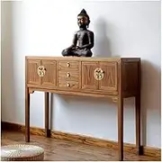 Hallway Table Console Table for Entryway, Sofa Table, Wooden End Table with Storage Drawers, Small Entryway Table for Living Room Bedroom Hallway Console Tables for Hallway Slim(Natural)