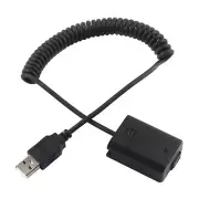 NP-FW50 Dummy Battery Adapter USB Cable for Sony A7 A7R2 A6500 A6400 Power Bank