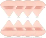 8Pcs of Triangular Powder Puff Makeup Sponges, Made of Super-soft Velvet, Designed for Contouring, Eye, and Corner, Beauty Blender Foundation Mixing Container.