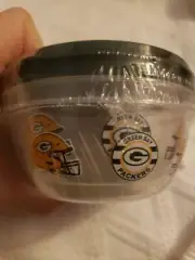 2 Wisconsin Green Bay PACKERS NFL Kitchen Tupperware Food Storage Set 8oz 2 Pk