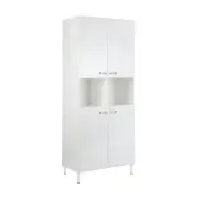 Maestro Furniture Ashley Collection 10-Cube Display Bookcase With 4-Doors - White