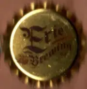 USA Plastic Lined Beer Crown Bottle Cap: Erie Brewing (shiny)