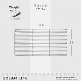 Solar Life 索樂生活 IGT一單位秒收烤肉爐304不鏽鋼烤網 長方形燒烤網 直條烤肉網 (7.7折)