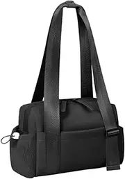 kowaku Travel Gym Bag Gym Crossbody Bag Adjustable Shoulder Strap Wet and Dry Separation Bag Fitness Bag for Plane Travel Sports, Black