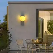 LED Outdoor Wall Light Warm White 1-Light Motion Sensor Modern Look Porch Light Wall Sconce for Patio Doorway Garage 110-240V