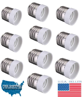 E27 To E14 Base Screw LED Light Lamp Bulb Holder Adapter Converter Pack OF 10 UL
