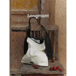 Songmont帆布掛耳托特系列度假風大容量設計師新款手提單肩包