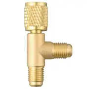 High Performance Quick Connector Tee Adapter for R22 R12 R134 Rust Proof Brass