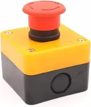 KLVN Red Sign Emergency Stop Push Button Weatherproof Pushbutton Switch 660V with Box