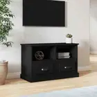 vidaXL TV Cabinet Black 80x35x50 cm Engineered Wood 2BB