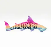 3D Printed Fidget 17cm - Multicoloured Hammerhead