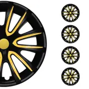14" Wheel Covers Hubcaps for Buick Black Matt Yellow Matte