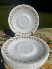 Corelle Butterfly Gold Saucers (8 Pieces)