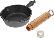 LIGIGWASH Practical Mini Frying Pan Non-Stick Iron Cookware for Pancakes and Eggs Compact Design for Home Kitchen Cooking for Picnics and Outdoor Activities