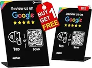 REVLIXI Google Review Stand - Boost Reviews w/Reusable Google Review Tap Card Stand & QR Code Stand- No App, No Subscription - Android & iPhone Compatible - Boost Google Reviews for Online Growth
