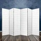 6 Panel Room Divider Screen 261x179cm White Portable Privacy Partition Hom WH-AB