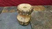 Twig Pot Wood Bud Vase Hand Turned Red Oak Table Decor Art Unique