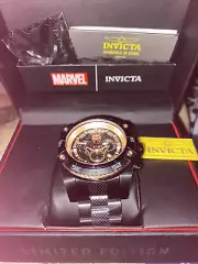 Invicta 52mm Marvel T'Challa King of WAKANDA Black Panther Chrono LE RGold Watch