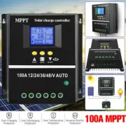 100A MPPT Solar Charge Controller 12V 24V 36V 48V PV Battery Regulator Dual USB