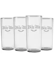Susquehanna Set of 4 Bite Me Hiball Glasses