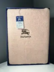 Vintage Burberry Light Pink Wool Blanket (Full Size) New in Box