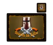 NED KELLY Helmet Dining Vinyl Table Placemats Set of 6 -TM008- Australian Made